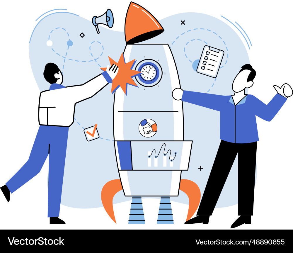 Team solving complex problems teamwork Team solving complex problems teamwork vector image