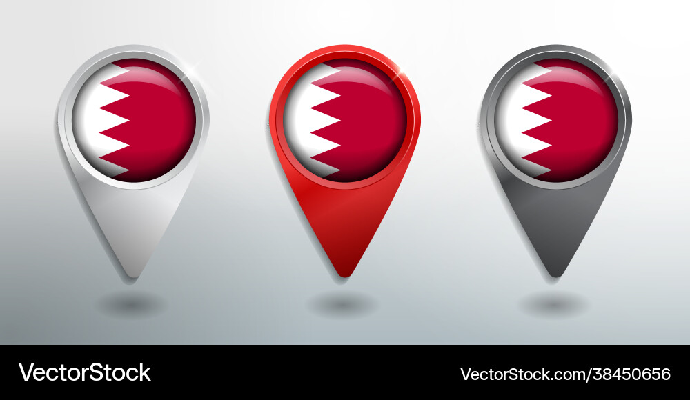 3d pointer tag and location marker with round Vector Image