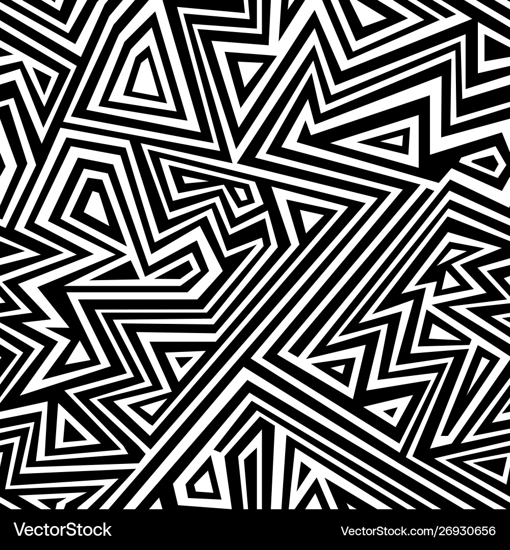 Abstract Line Pattern - Monochrome Vector Image