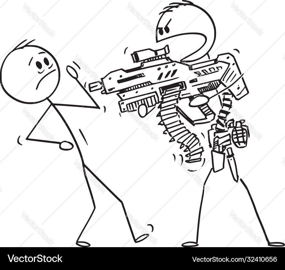 Cartoon heavily man with generic futuristic Cartoon heavily man with generic futuristic vector image