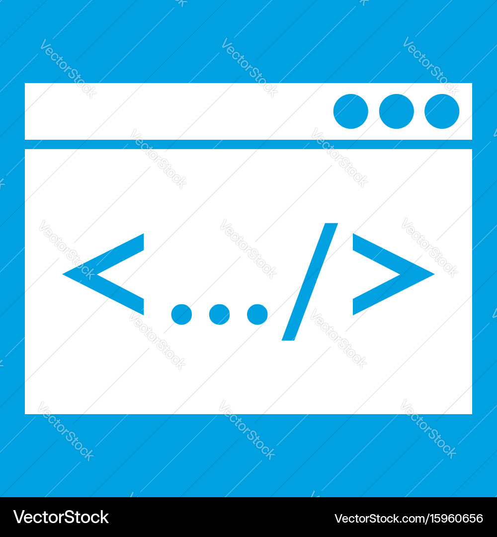 Code Window Icon vector image