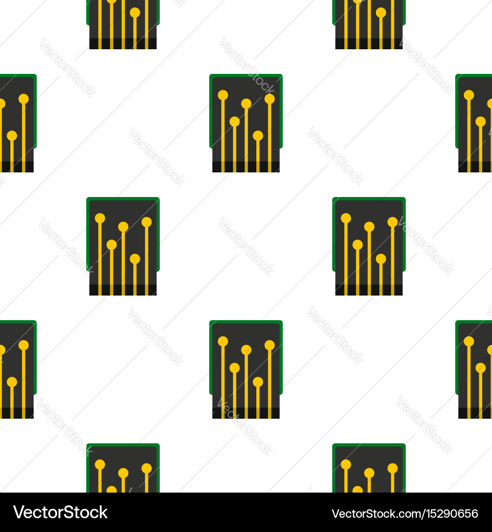 Computer processor pattern flat vector image