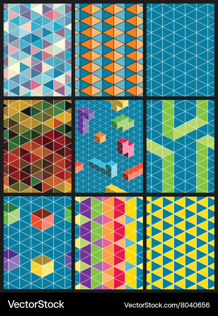 Geometric Triangle Pattern Vector Image