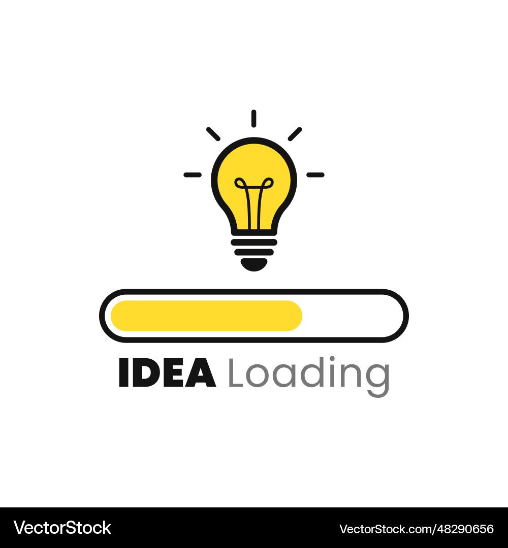 Idee Ladekonzept oder Ideen flach Stil Idee Ladekonzept oder Ideen flach Stil vektorbild