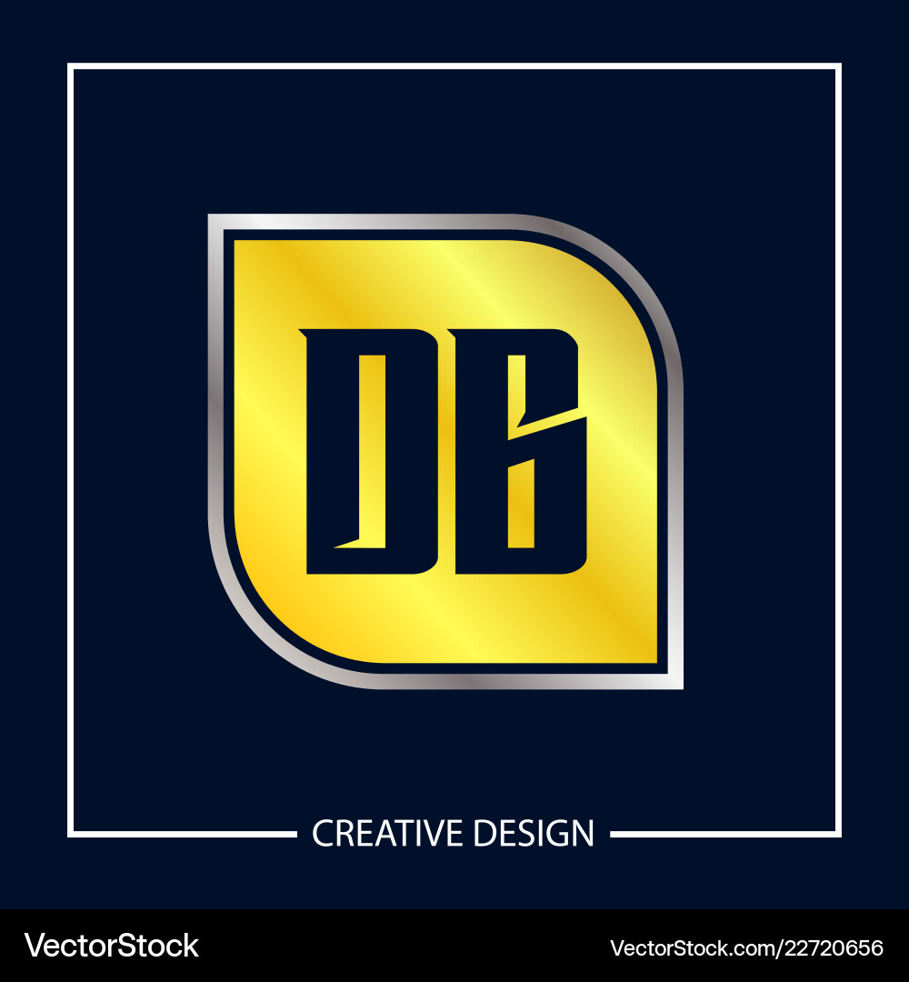 Initial letter db logo template design Initial letter db logo template design vector image