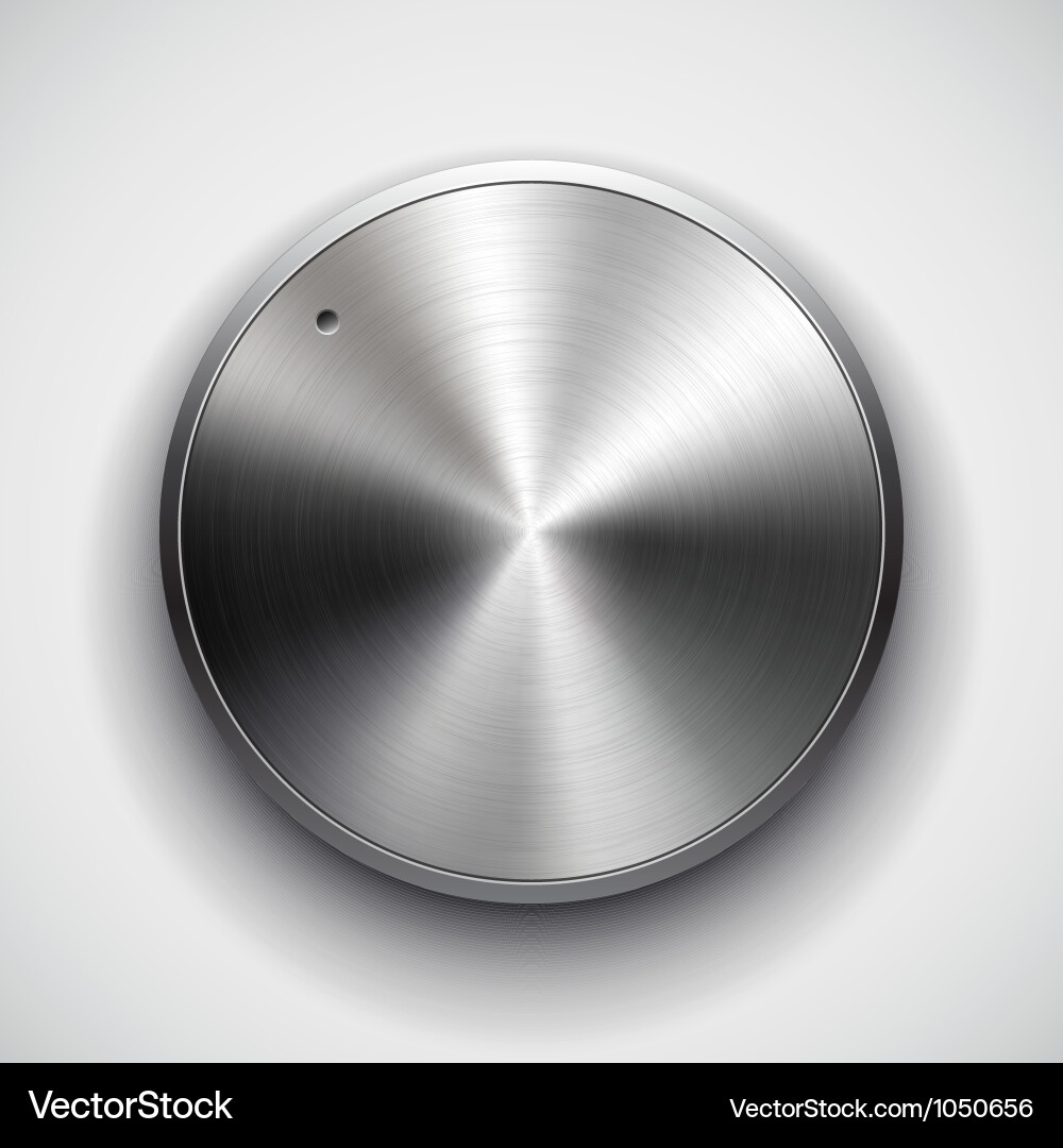 Metal Volume Control Button Vector Image