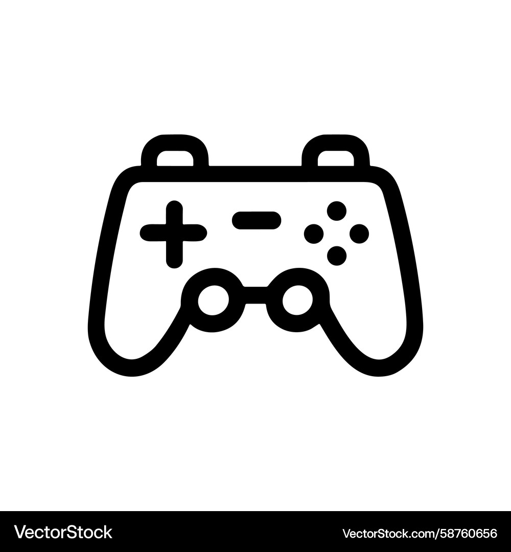 Minimalist Gamepad Icon Vector Image