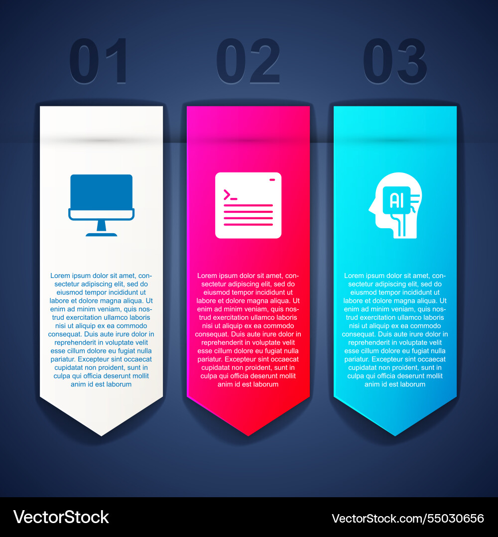 Set computer monitor web developer programming Set computer monitor web developer programming vector image