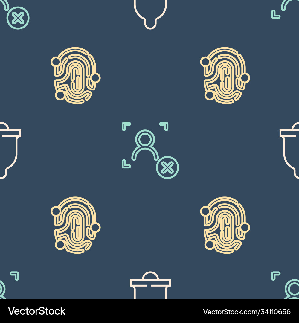 Set line motion sensor fingerprint and rejection Set line motion sensor fingerprint and rejection vector image