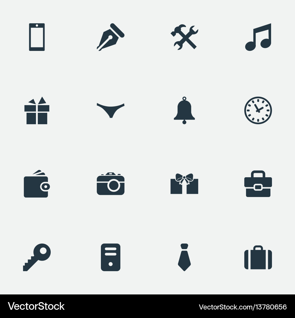 Set of simple instrument icons Vector Image