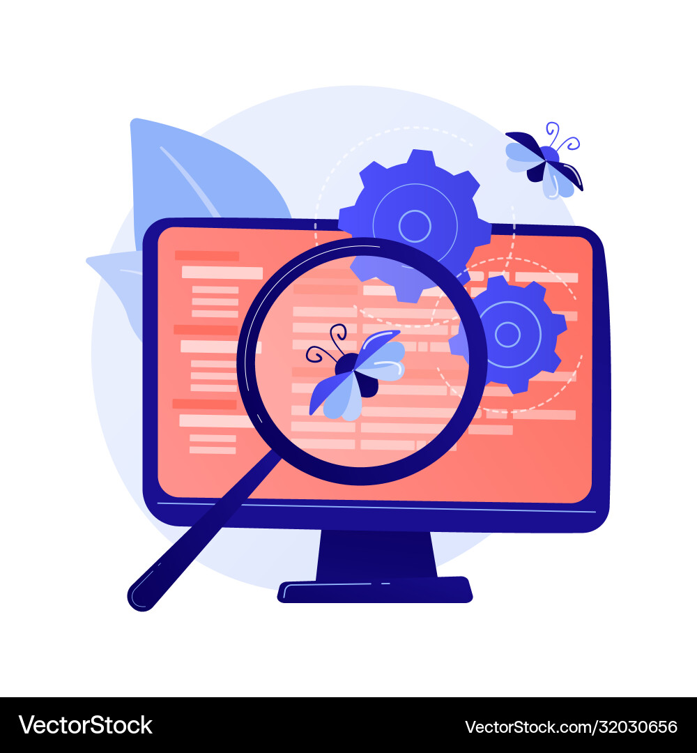 Softwaretest und Debugging vektorbild