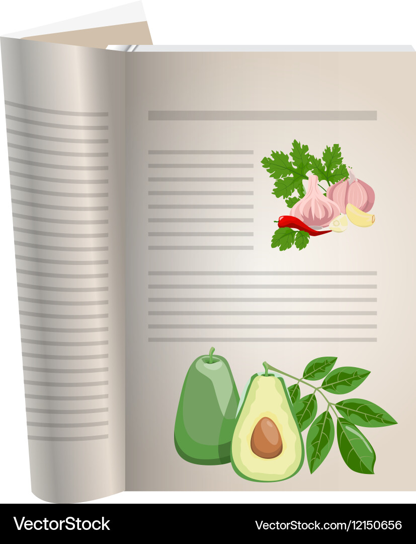 Template pages of a cookbook vector image