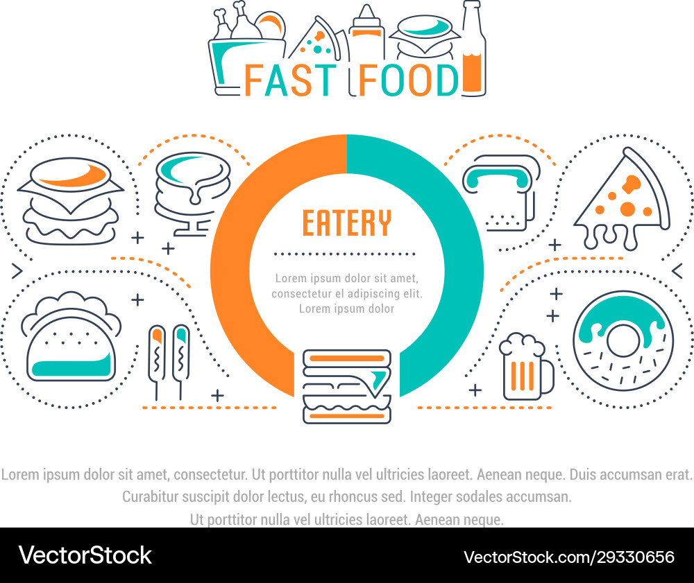 Website-Banner und Landing-Seite Fast Food Website-Banner und Landing-Seite Fast Food vektorbild