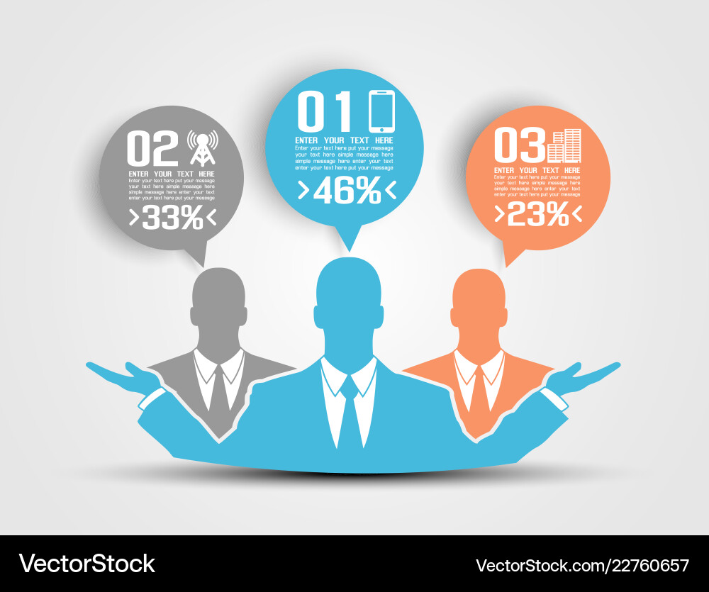 Businessman concept of five option blue 2 Businessman concept of five option blue 2 vector image
