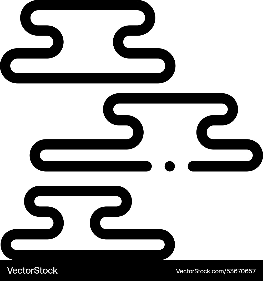 Fold icon thin linear style design isolated Vector Image