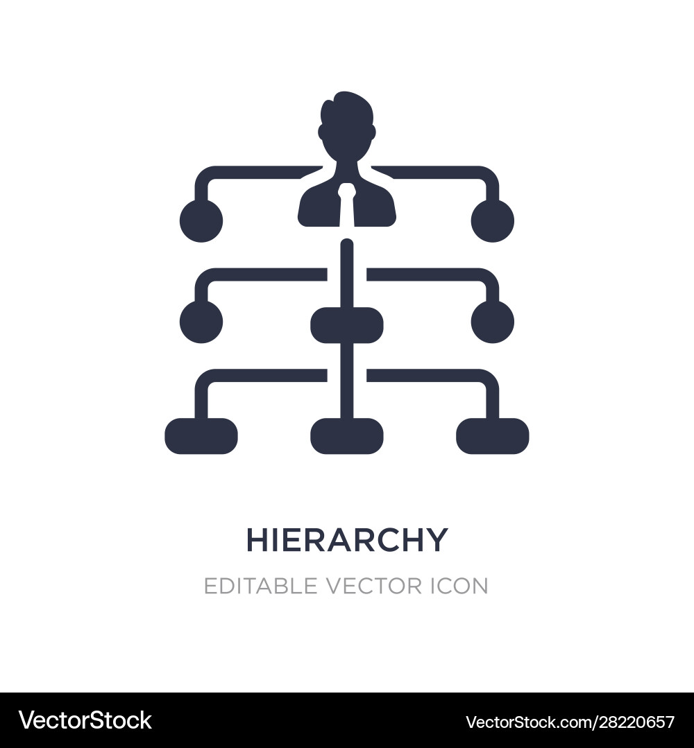 Hierarchy structure icon on white background Hierarchy structure icon on white background vector image