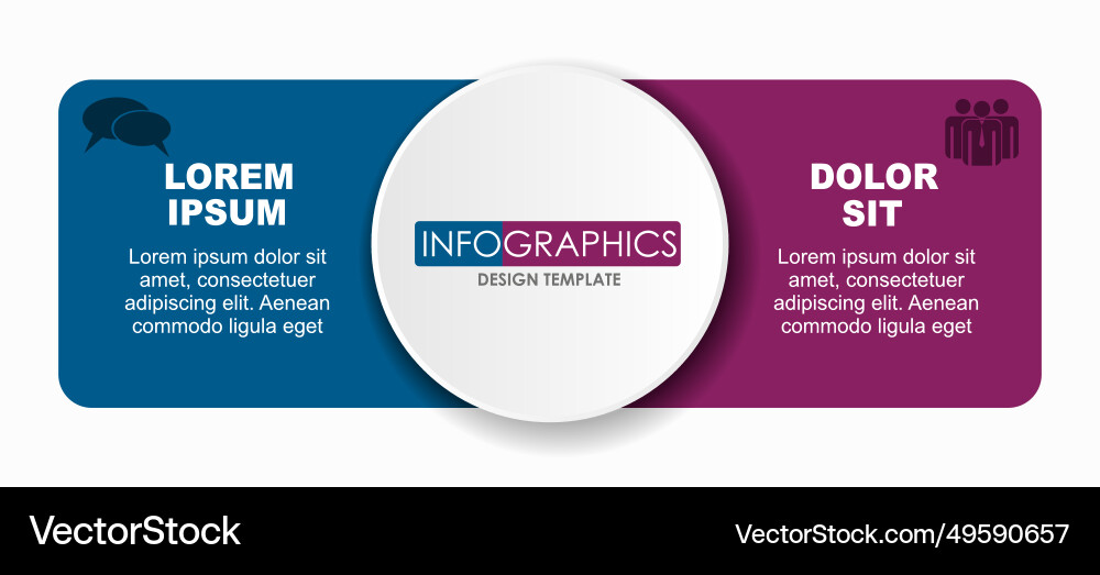 Infographic Template with Circular Elements vector image