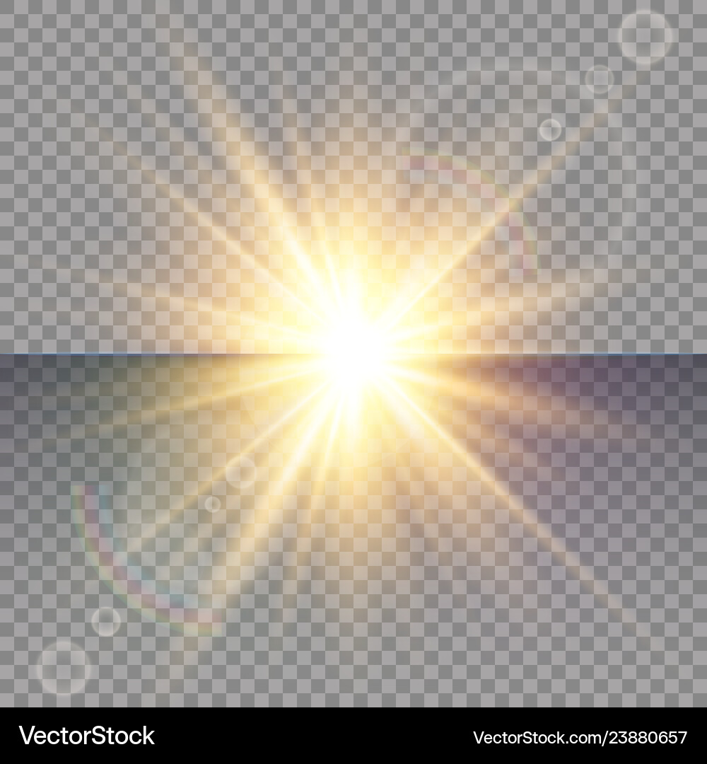 Light flare special effect with rays of Light flare special effect with rays of vector image
