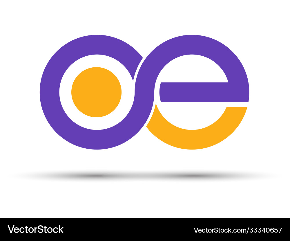 Linked O & E Monogram vector image