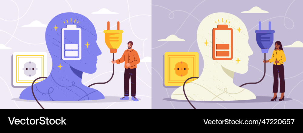 Mental Wellness & Support Royalty Free Vector Image