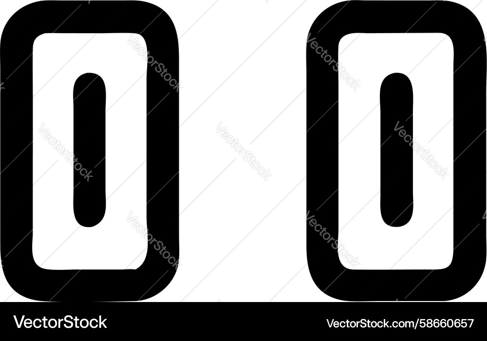 Minimalist outline pause button icon design Vector Image