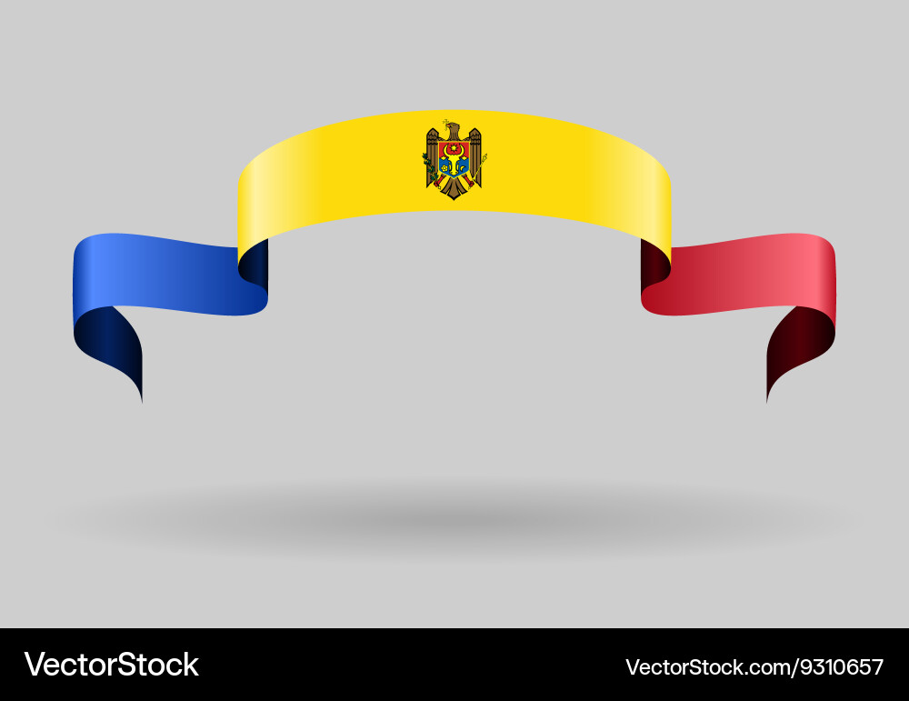 Moldovan Flag Wave Pattern Vector Image