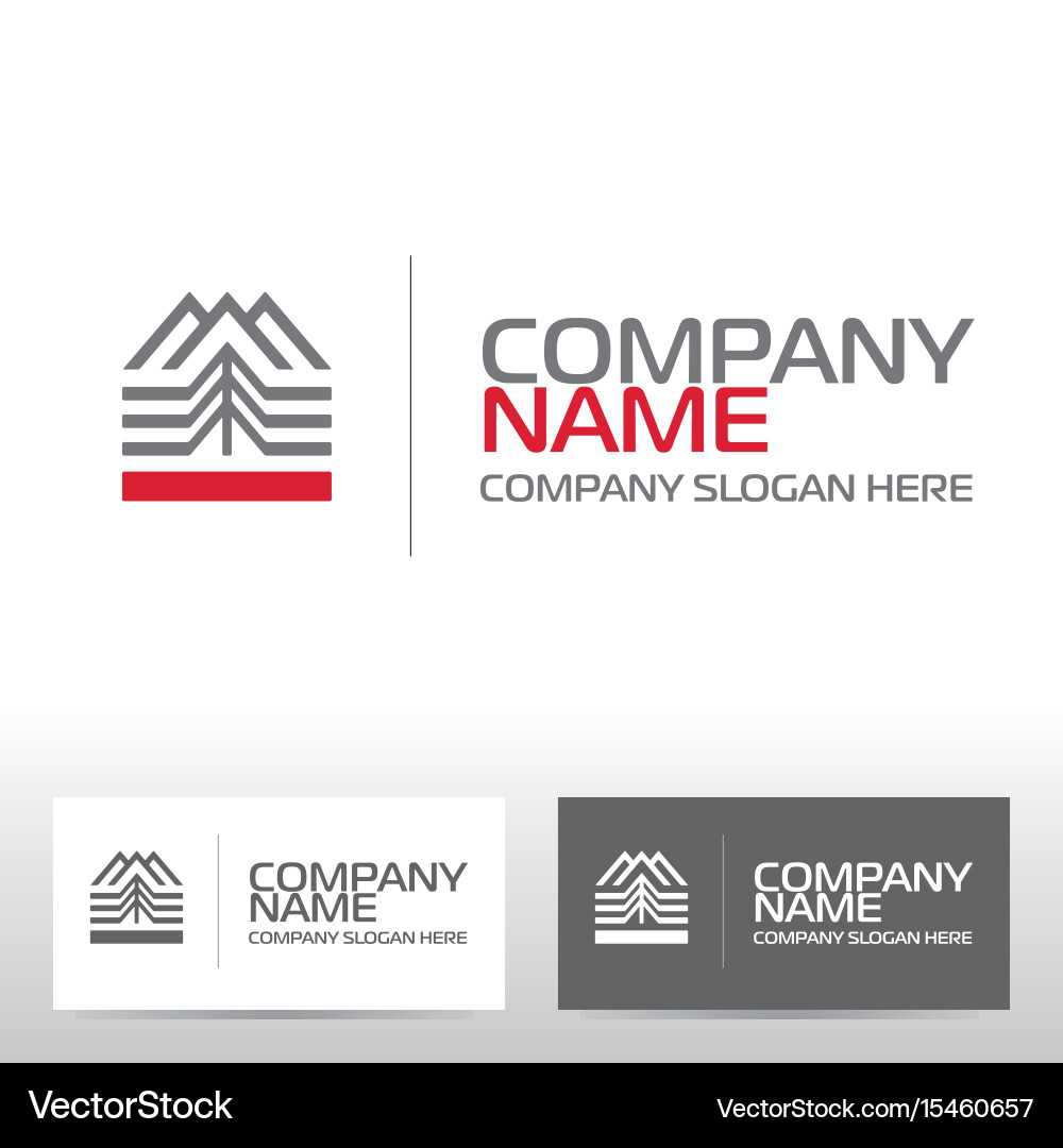 Mountain Forest Logo Vector Image