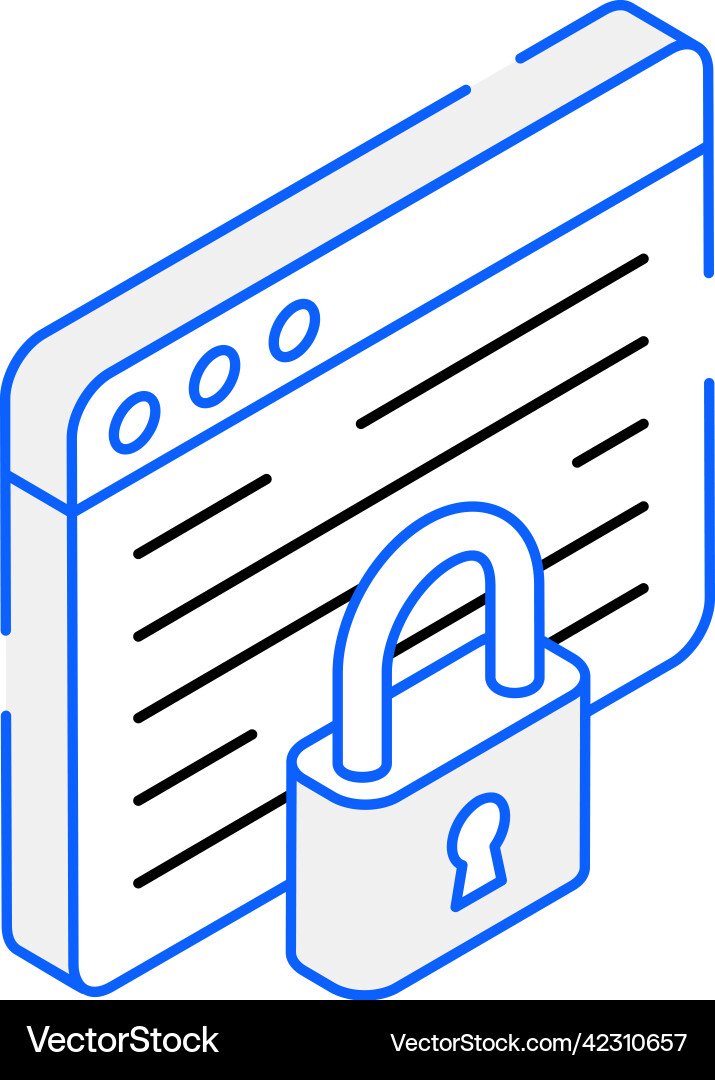 Secure website vector image