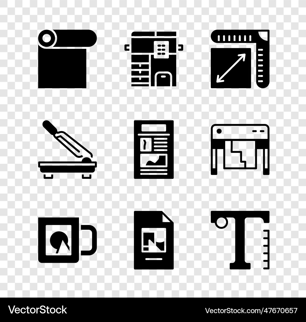 Set roll of paper copy machine size Set roll of paper copy machine size vector image