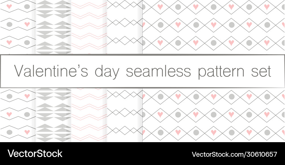 Simple ornament seamless patterns set use Simple ornament seamless patterns set use vector image