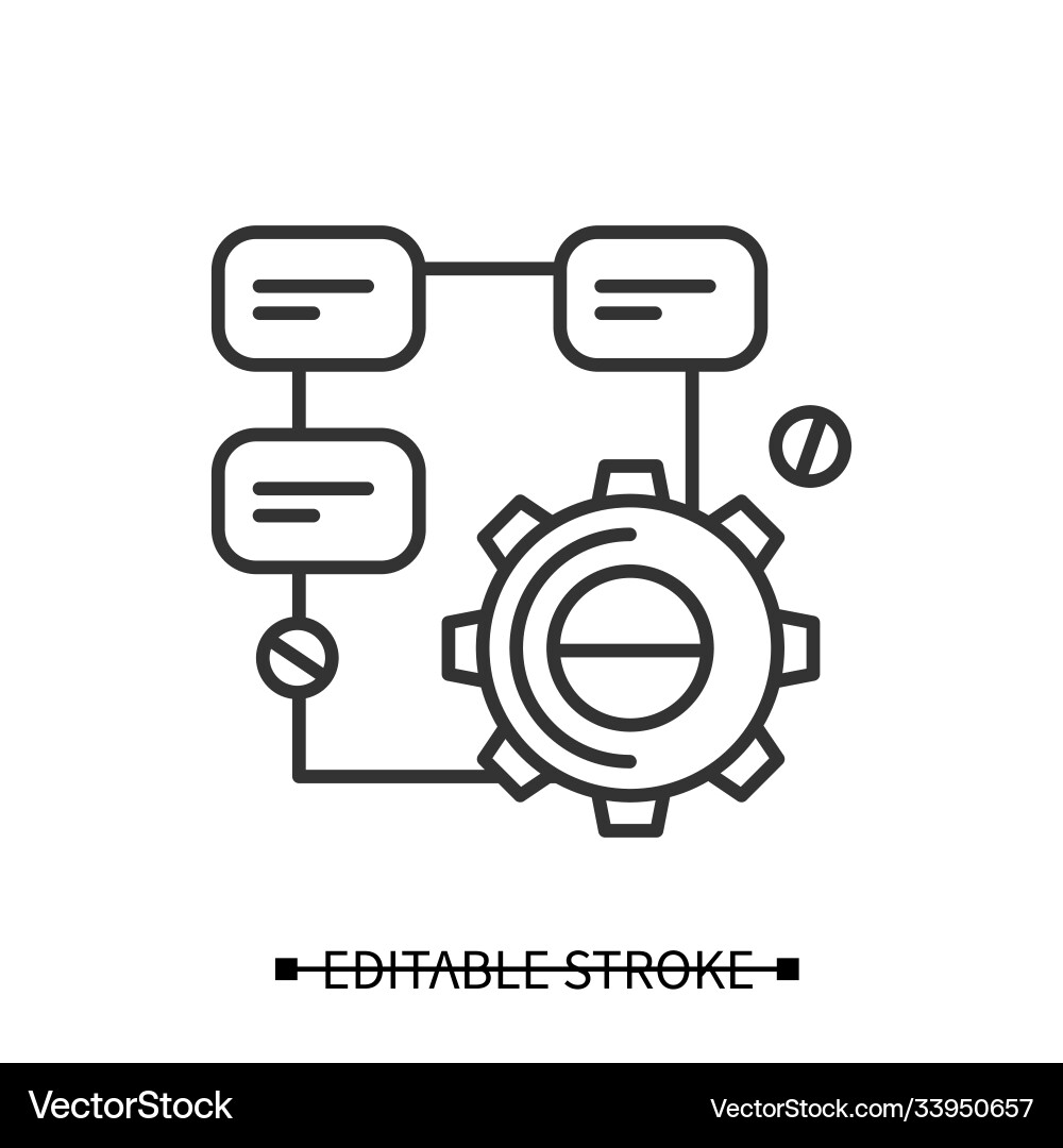 Solution research icon project structure Solution research icon project structure vector image