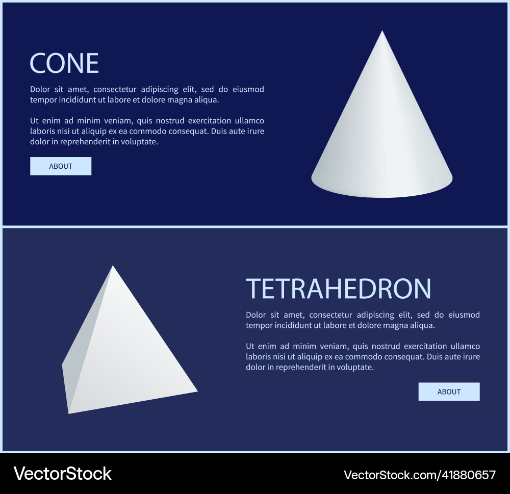Tetrahedron and triangular prism geometric figures Tetrahedron and triangular prism geometric figures vector image
