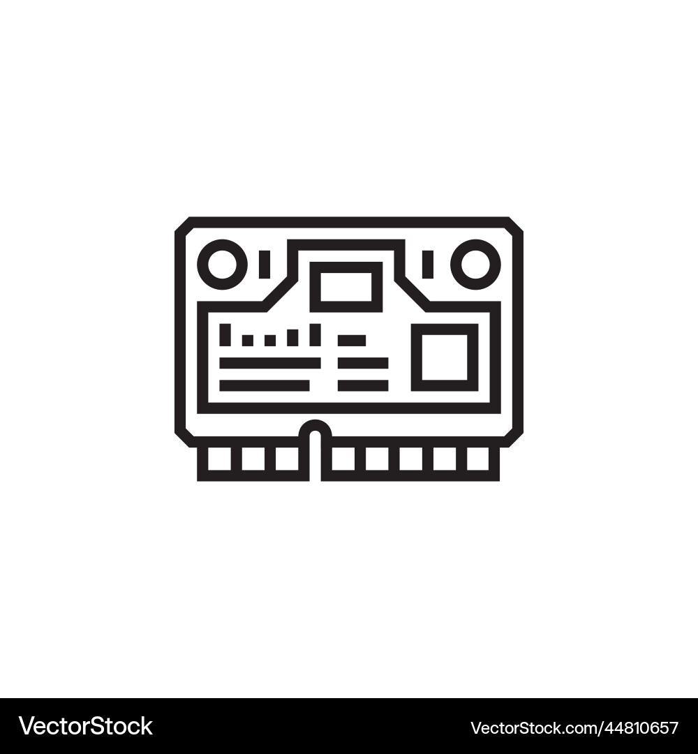 Wlan card icon computer component outline Wlan card icon computer component outline vector image
