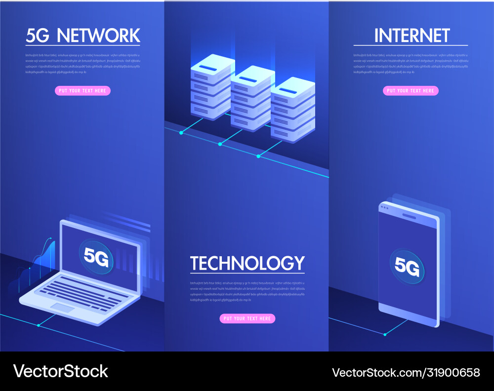 5g network wireless internet wi-fi connection 5g network wireless internet wi-fi connection vector image