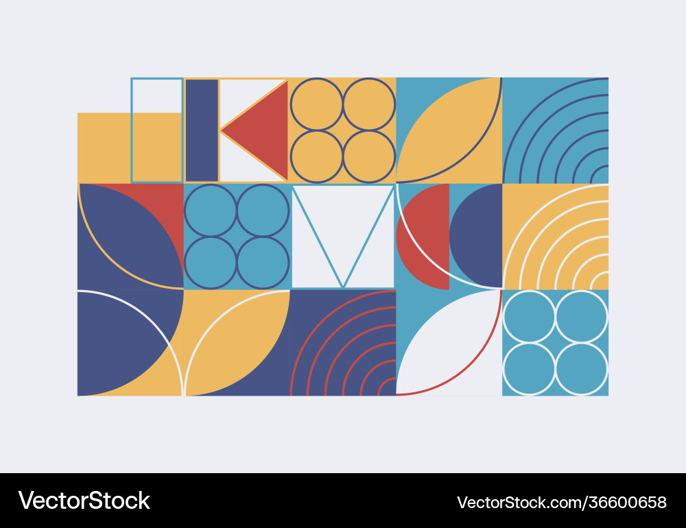 Abstract line art with simple geometric shapes Abstract line art with simple geometric shapes vector image