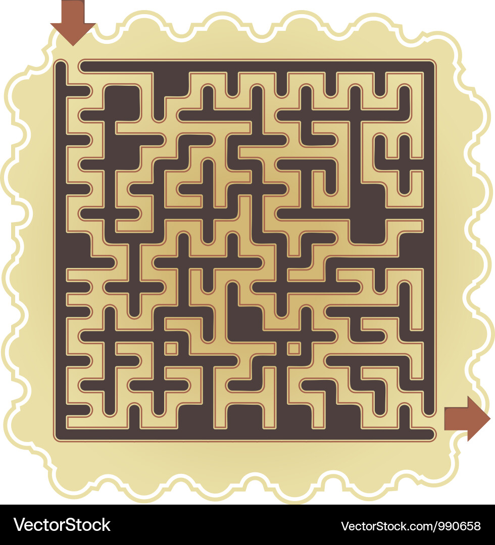 Abstract maze Royalty Free Vector Image - VectorStock