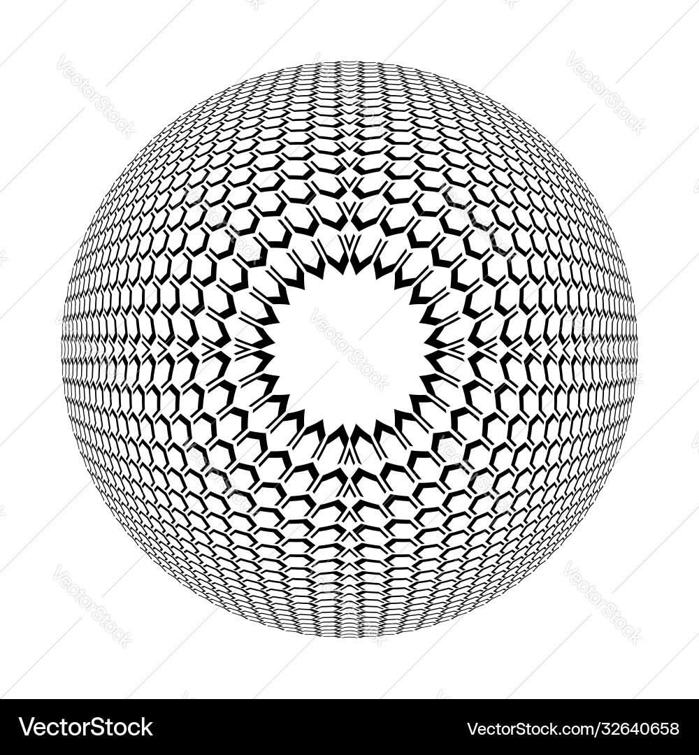 Abstract Rotational Circle Pattern vector image