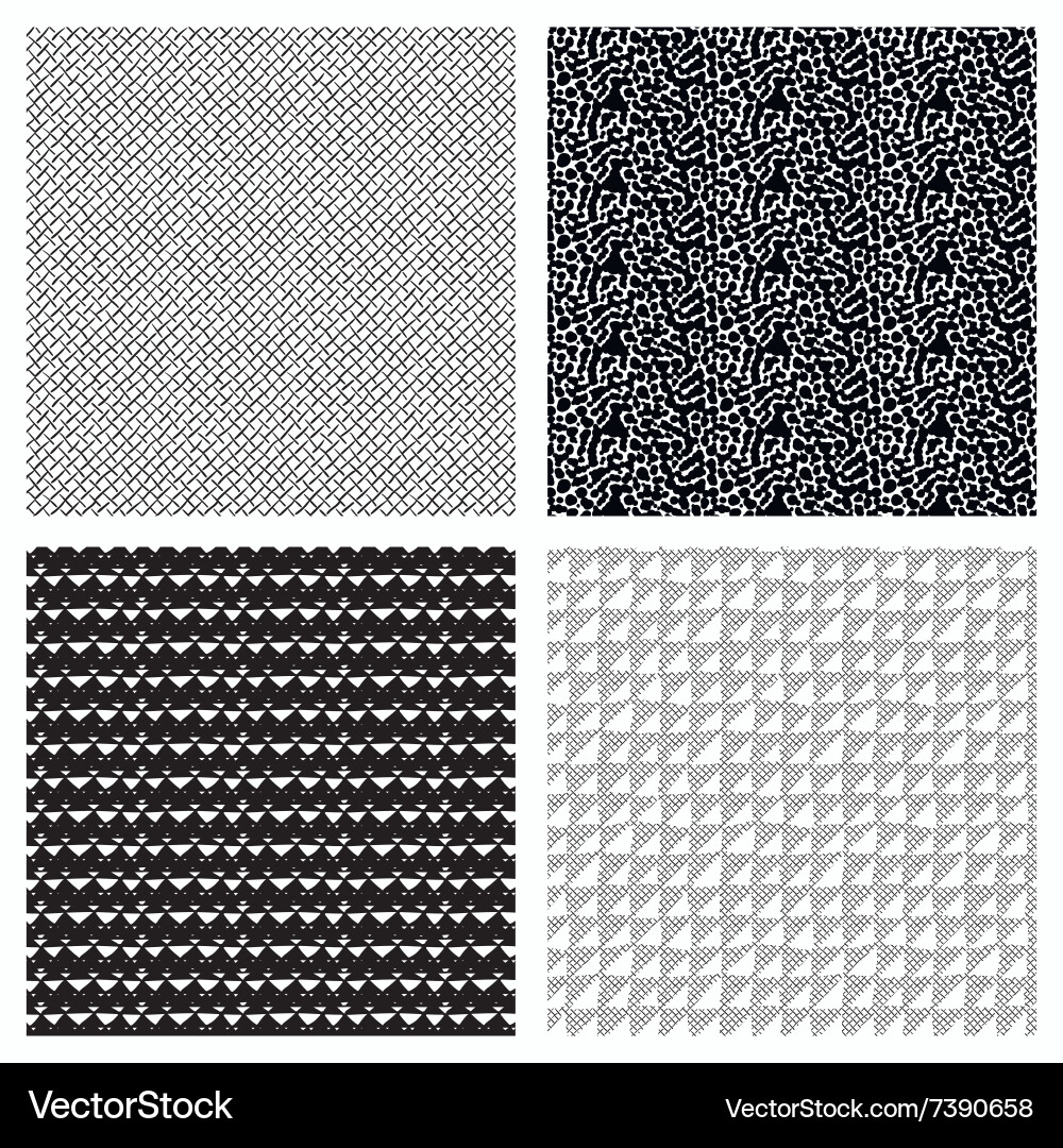 Black Scribble Pattern - Seamless Texture vector image