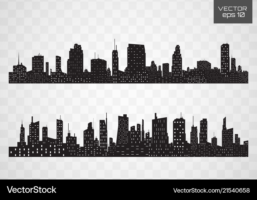 City skyline flat style vector image