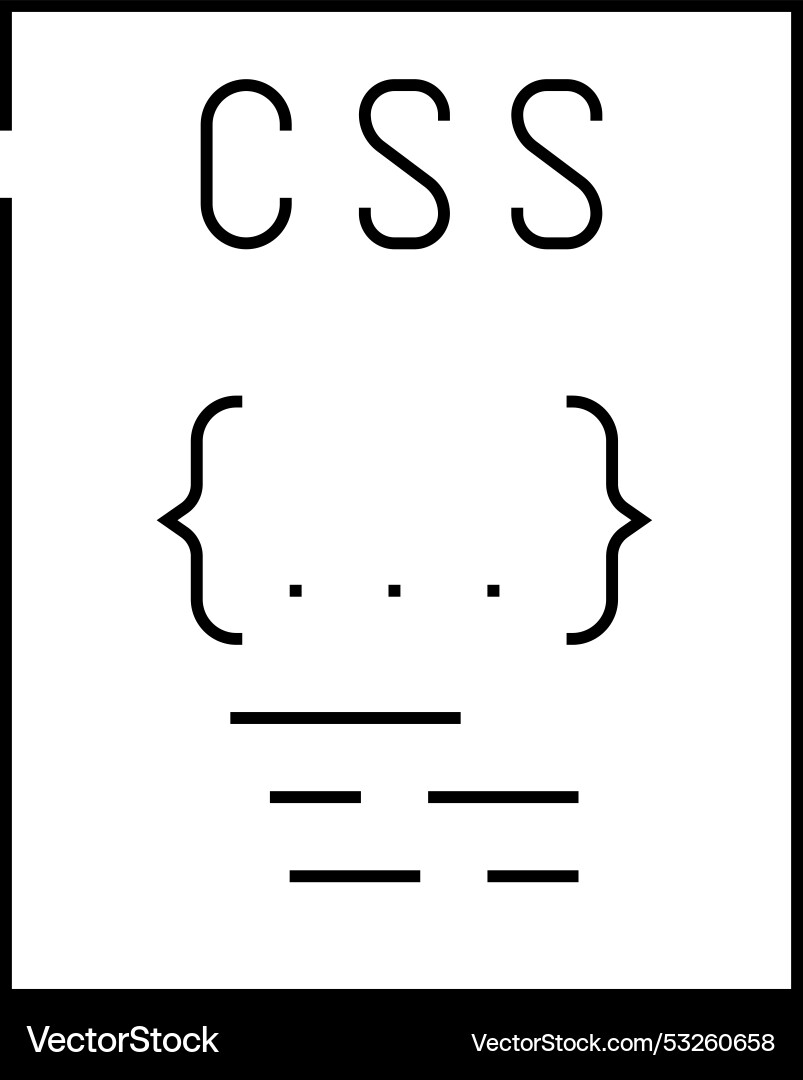 Css Datei Format Dokument Zeile Symbol Css Datei Format Dokument Zeile Symbol vektorbild