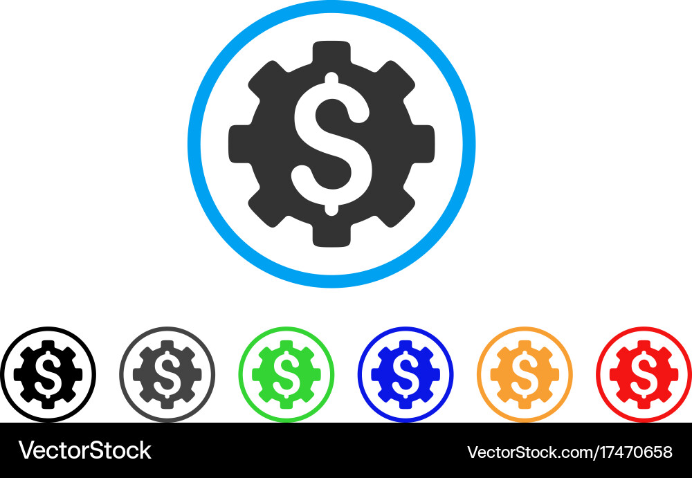 Development cost rounded icon vector image