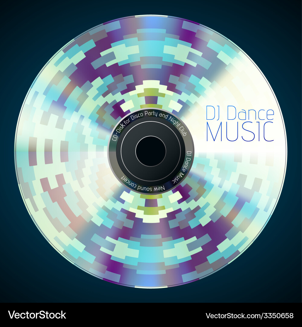 Disco abstract background record or disk vector image