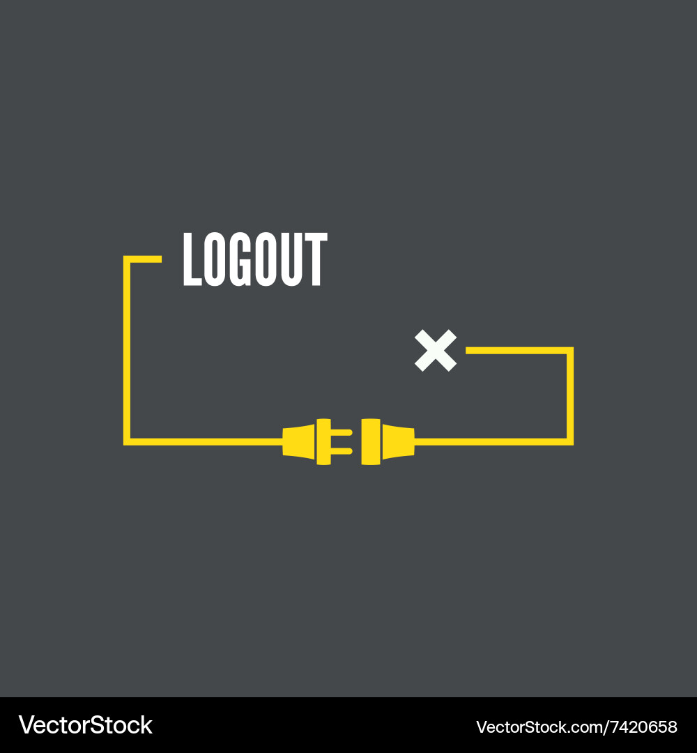 Electrical Plug and Socket Connection vector image