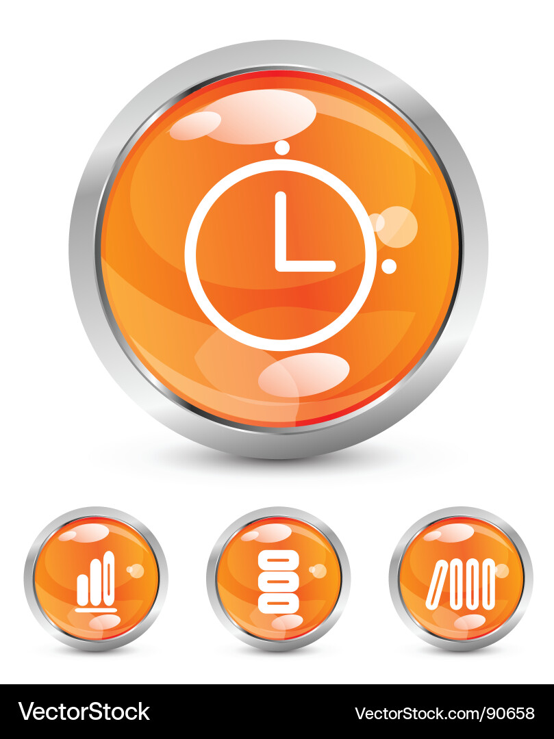 Glossy Button Icon Vector Image