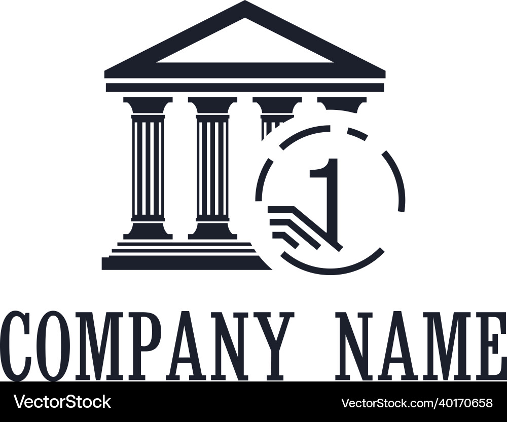 Historic building with columns coin Vector Image