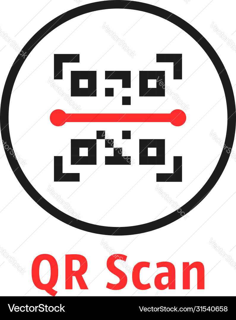 Minimal qr code scan badge Minimal qr code scan badge vector image