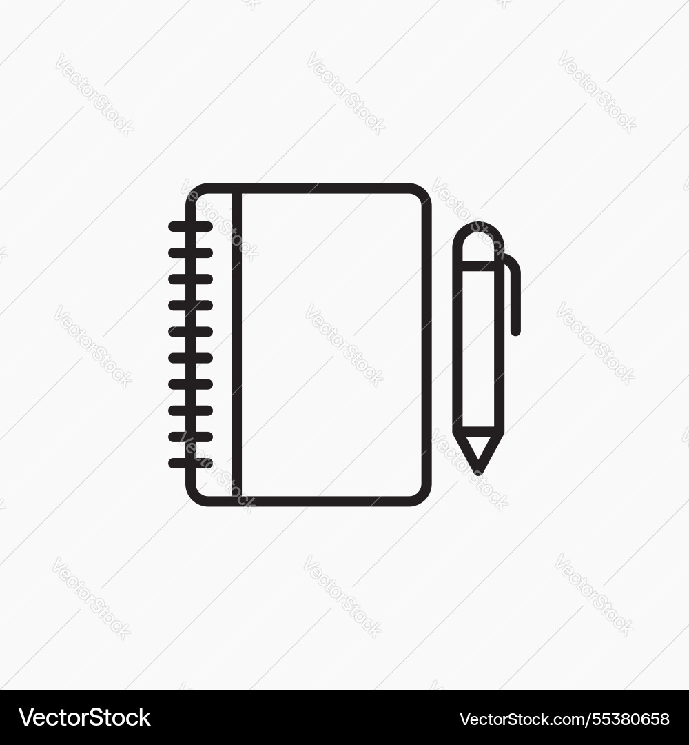 Notebook icon simple Notebook icon simple vector image