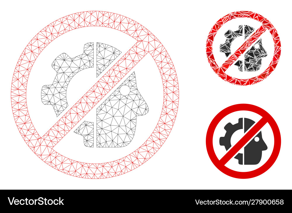 Np cyborgs mesh 2d model and triangle Np cyborgs mesh 2d model and triangle vector image