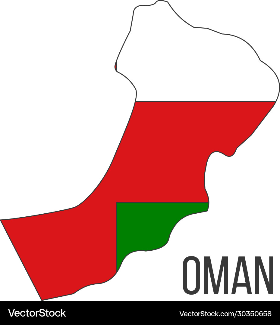 Oman flag map the country in form Oman flag map the country in form vector image