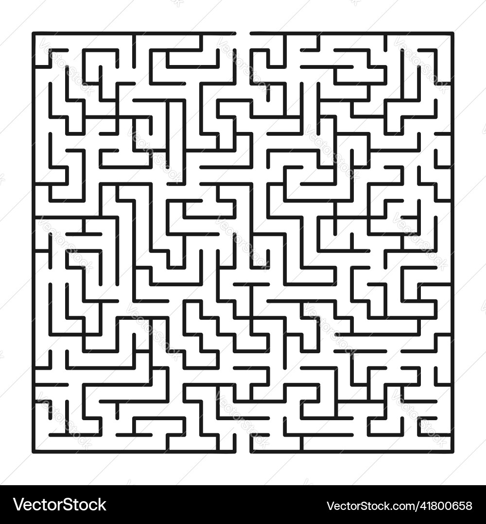 Rgb abstract maze labyrinth with entry and exit Vector Image